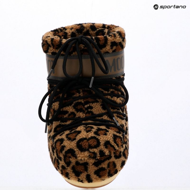 Damen-Schneestiefel Moon Boot Icon Low Fleece Leopard cognac/cocoa 11