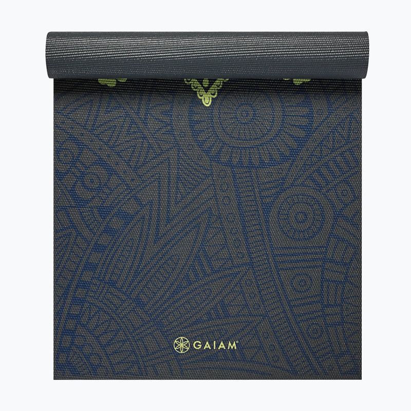 Yogamatte Gaiam Premium Sundial Layers 6 mm black/navy/yellow 2