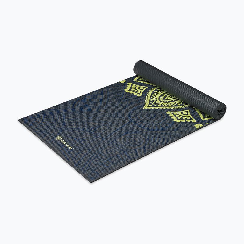 Yogamatte Gaiam Premium Sundial Layers 6 mm black/navy/yellow 3