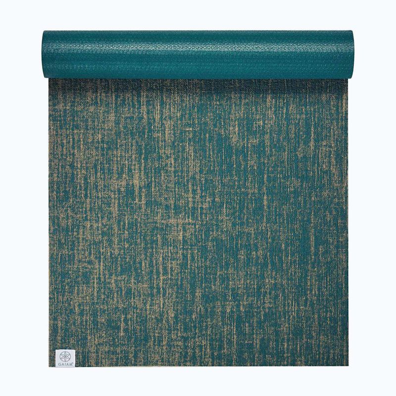 Yogamatte Gaiam Jute 6 mm blue 2