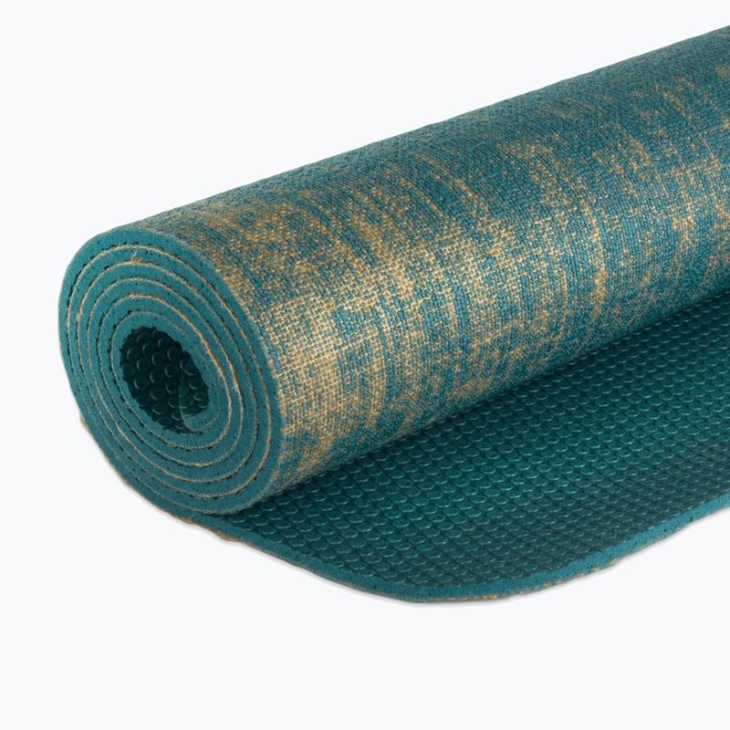 Yogamatte Gaiam Jute 6 mm blue 5
