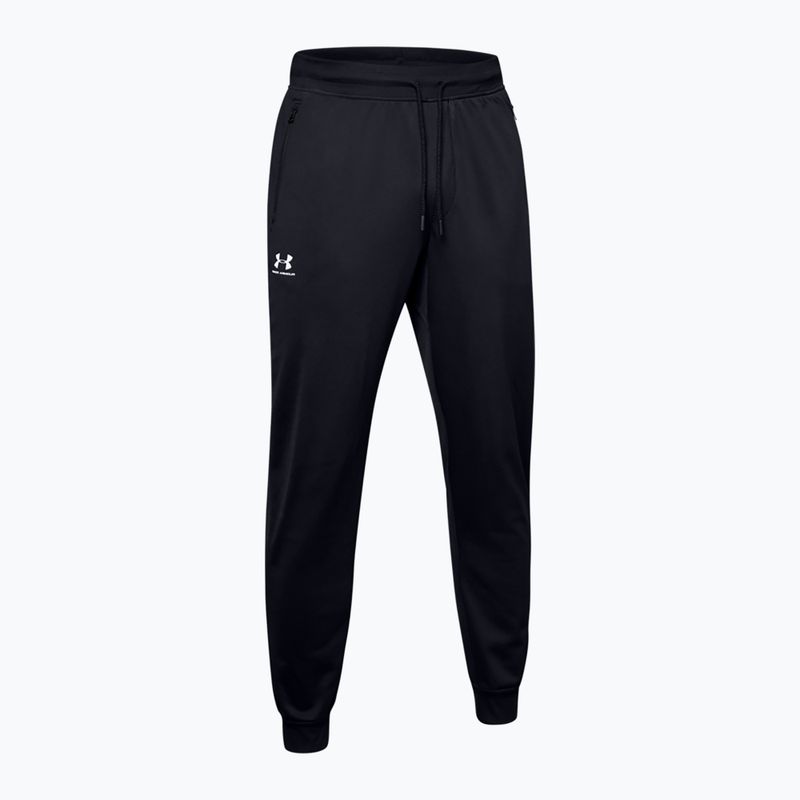 Herren Under Armour Sportstyle Tricot Jogger schwarz/weiß Hose 8