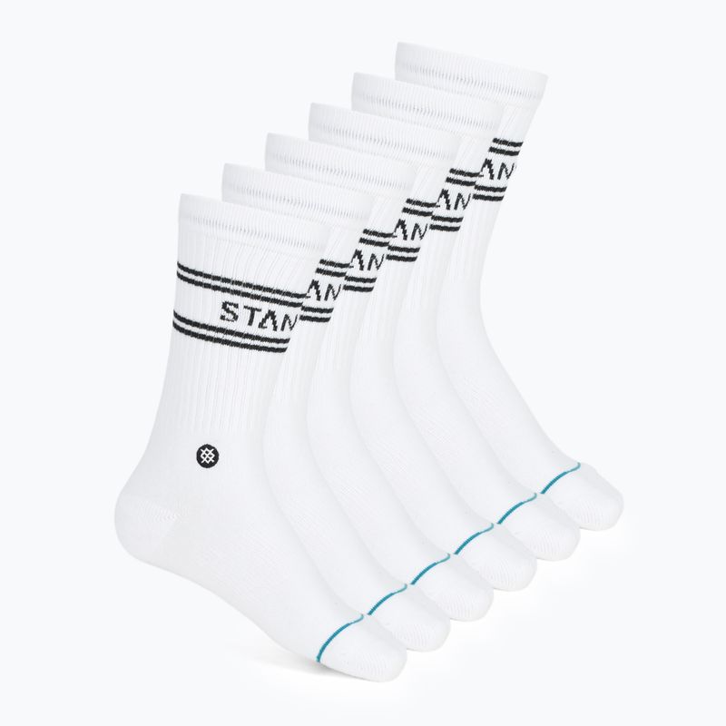 Stance Basic Crew 6 Paar weiße Socken