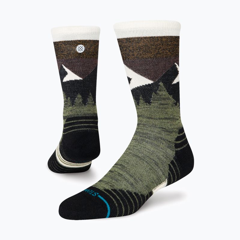 Stance Mid Wool Crew olive Laufsocken