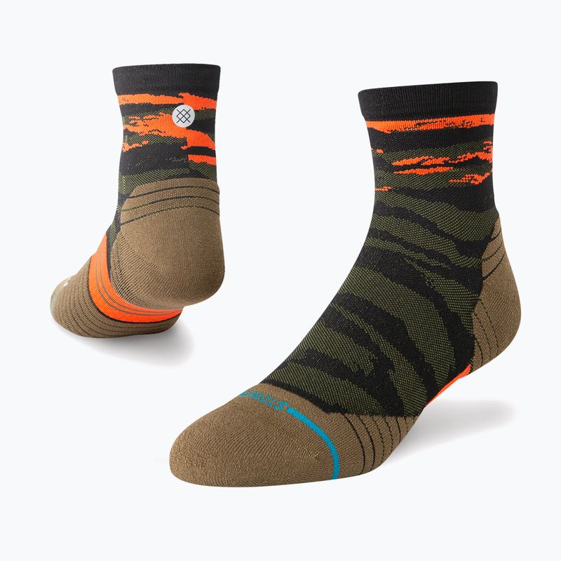 Stance Primal Light Quarter olive Laufsocken