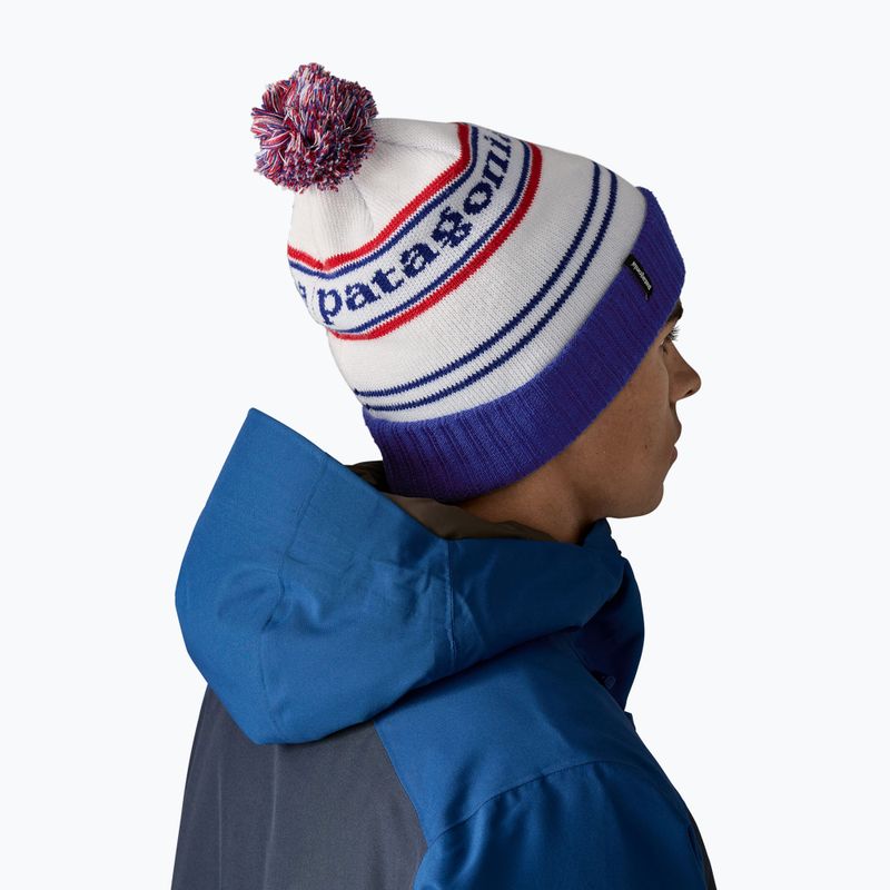 Patagonia Powder Town Wintermütze Park Stripe / Viking blau 11