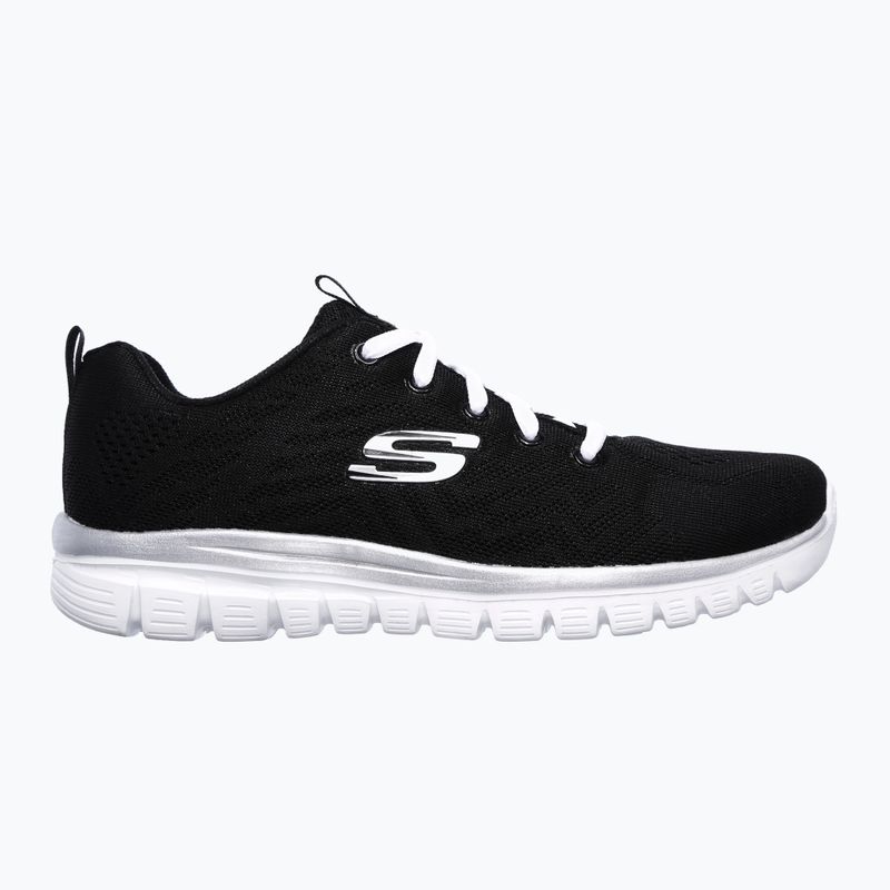 SKECHERS Graceful Get Connected Damen Schuhe schwarz/weiss 8