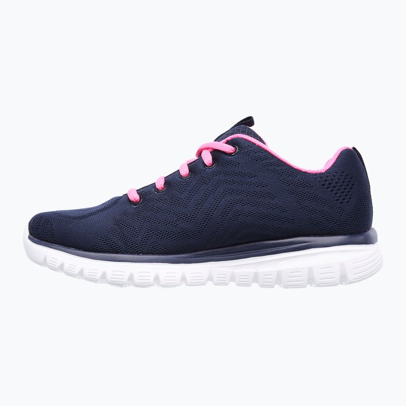 SKECHERS Graceful Get Connected Damen Trainingsschuhe navy/hot pink 8