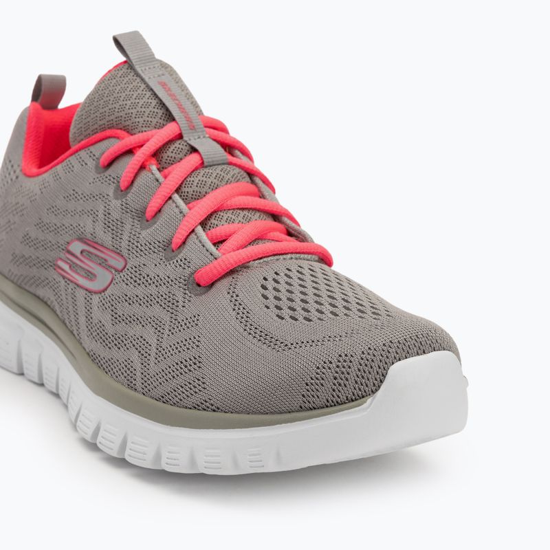 Schuhe Damen SKECHERS Graceful Get Connected gray/coral 7