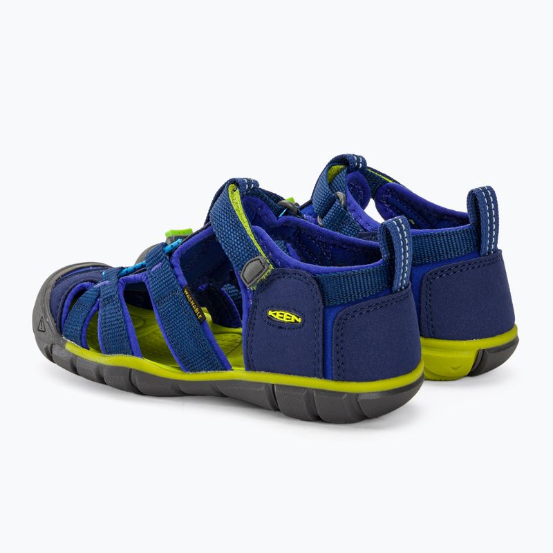 KEEN Seacamp II CNX Kindersandale blau/chartreuse 3