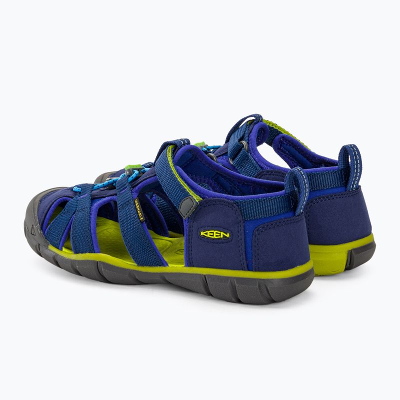 KEEN Seacamp II CNX blaue Tiefen/chartreuse Junior Sandalen 3