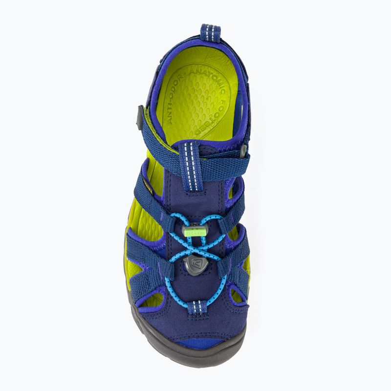 KEEN Seacamp II CNX blaue Tiefen/chartreuse Junior Sandalen 6