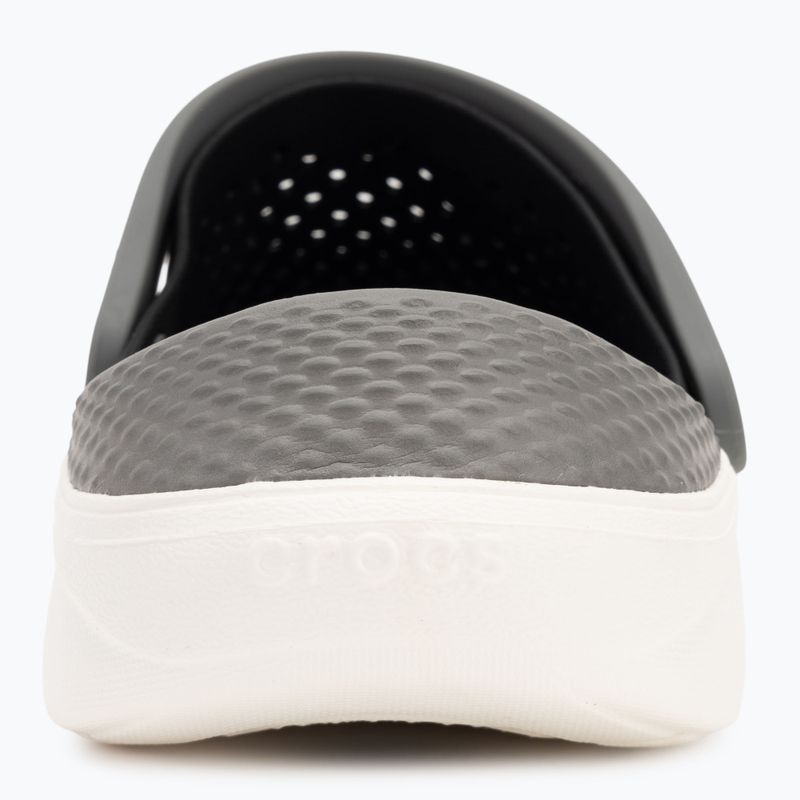 Crocs LiteRide Clog schwarz/rauchfarbene Flip-Flops 7