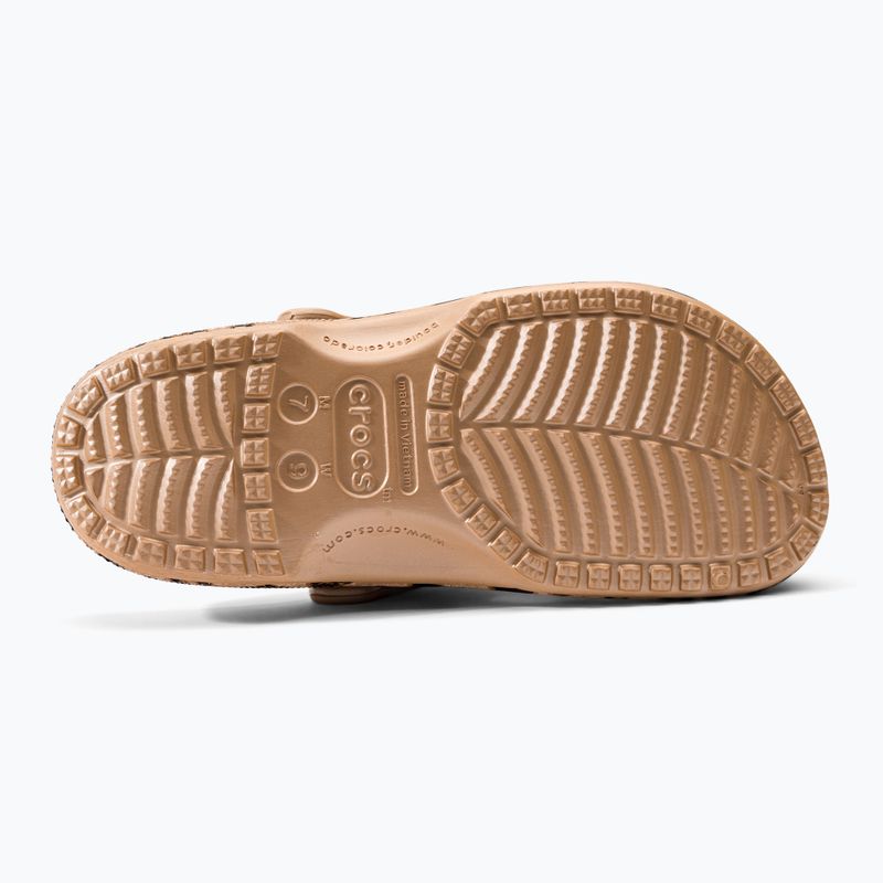 Crocs Classic Gedruckte Clog Pantoletten beige 205838-98R 6