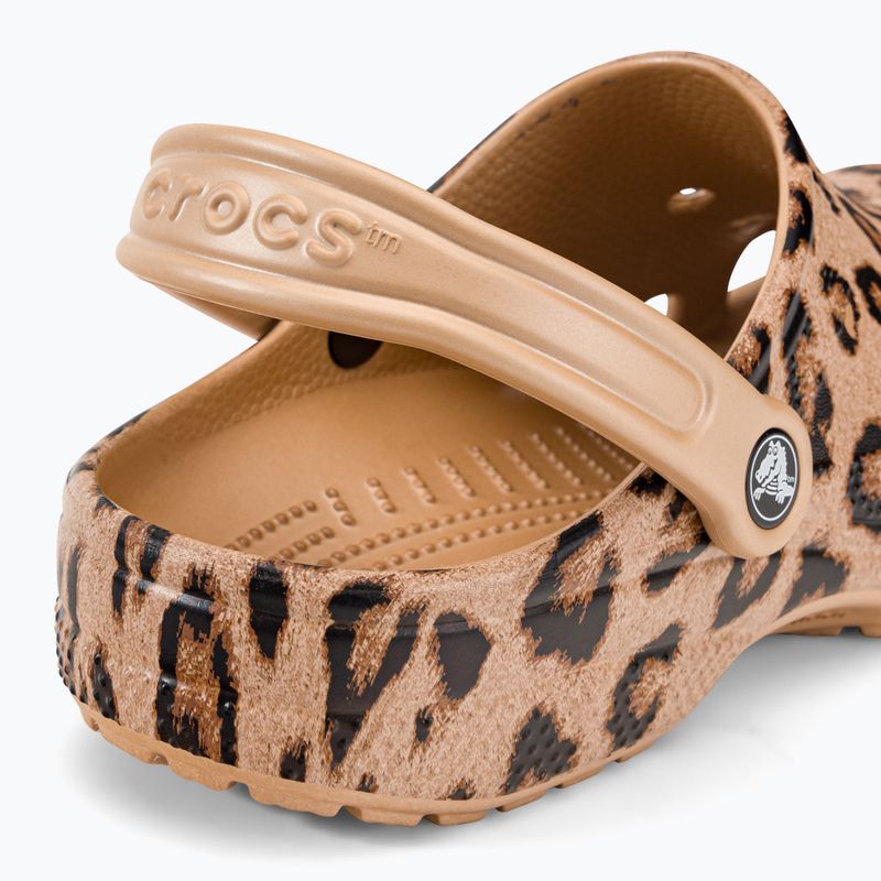 Crocs Classic Gedruckte Clog Pantoletten beige 205838-98R 10