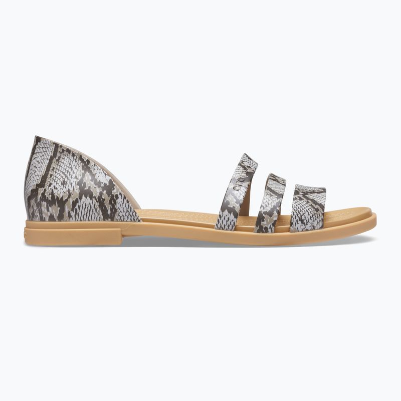 Crocs Tulum Open Flat Damen Sandalen Pilz/Stucco 9