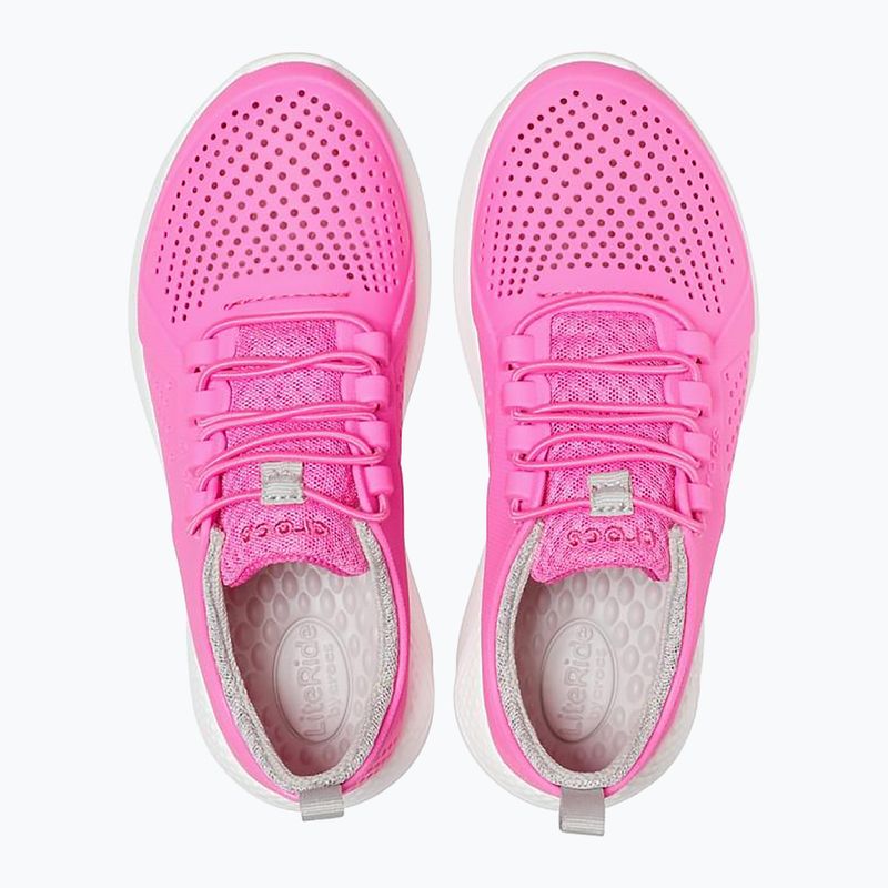 Crocs LiteRide Pacer electric rosa/weiß Kinderschuhe