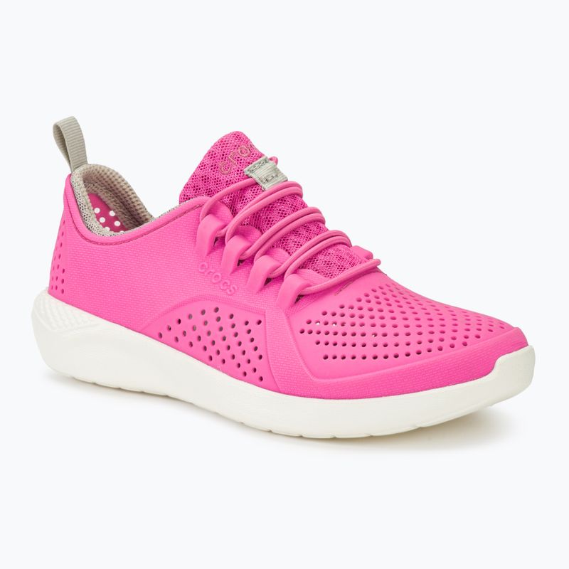 Crocs LiteRide Pacer electric rosa/weiß Kinderschuhe