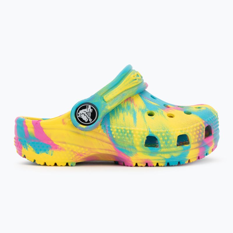 Crocs Classic Marbled Clog Kleinkind Flip Flops digital aqua/multi 3
