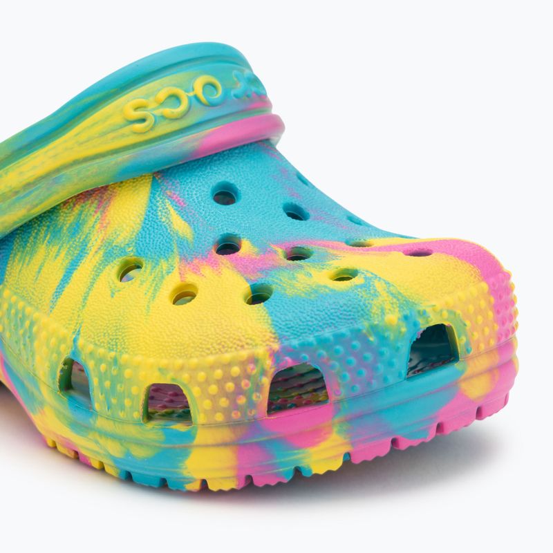 Crocs Classic Marbled Clog Kleinkind Flip Flops digital aqua/multi 8