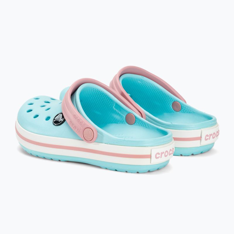 Kinder Crocs Crocband Clog eisblau/weiß Pantoletten 4