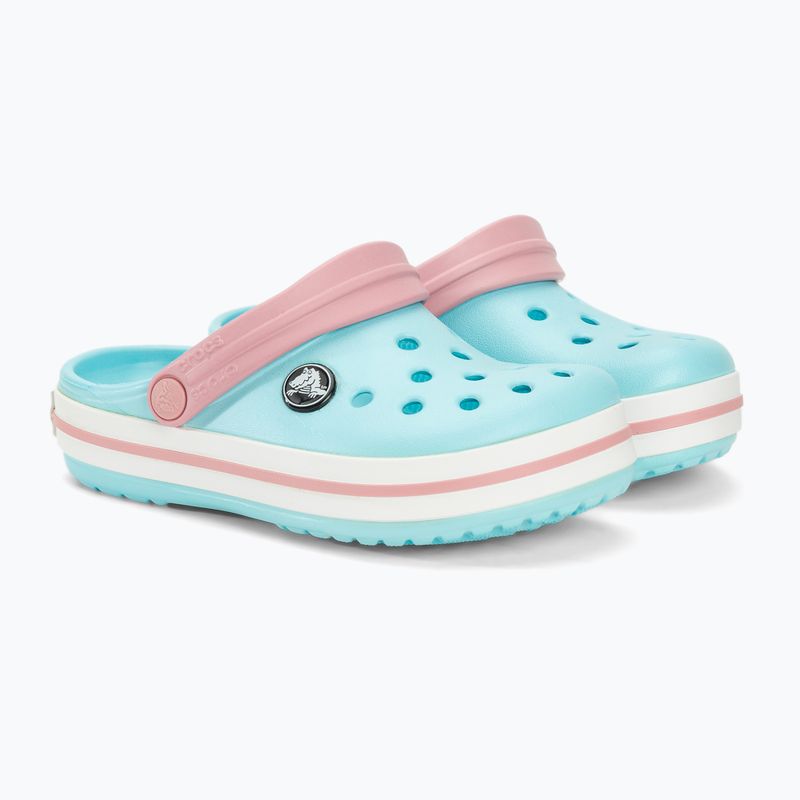 Kinder Crocs Crocband Clog eisblau/weiß Pantoletten 5