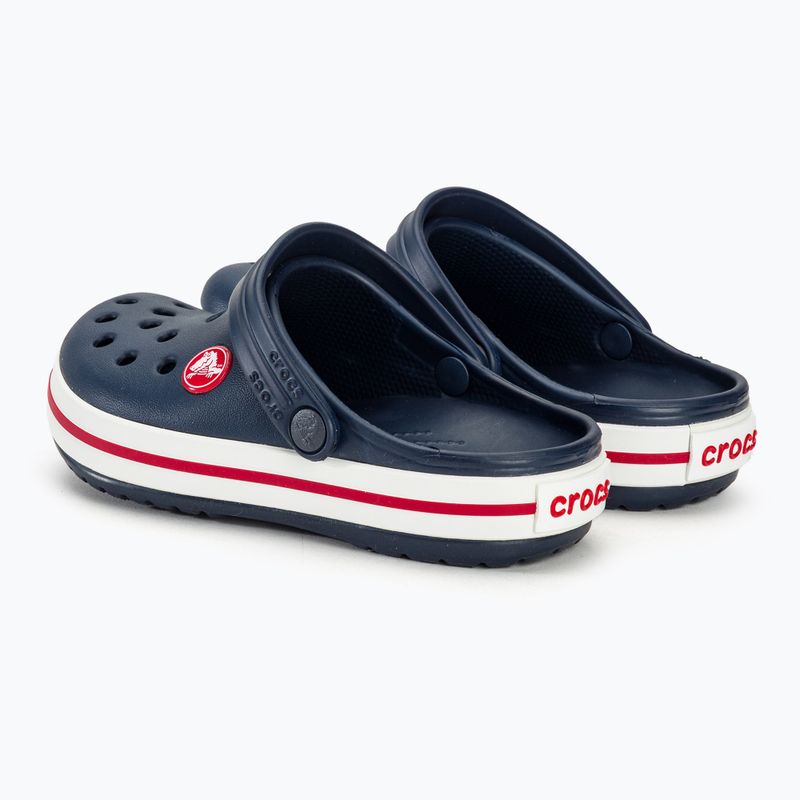 Crocs Crocband Clog Pantoletten für Kinder navy/rot 4