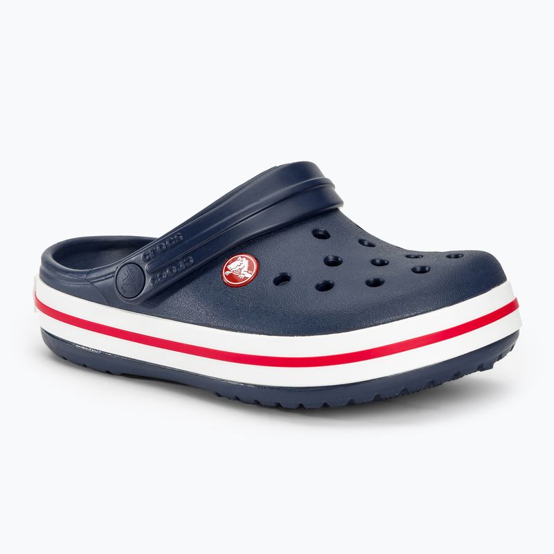 Crocs Crocband Clog Pantoletten für Kinder navy/rot