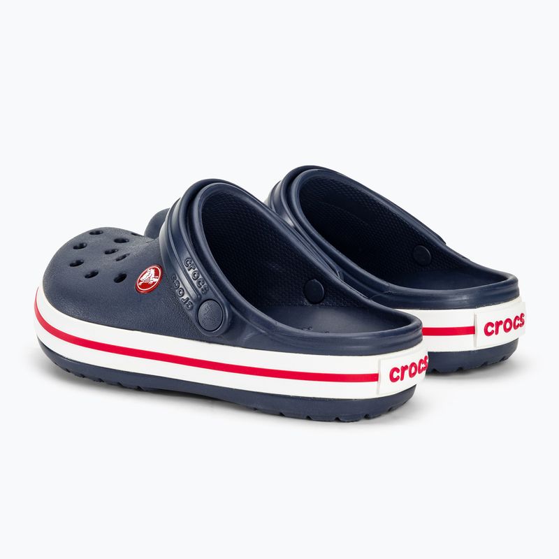 Crocs Crocband Clog Pantoletten für Kinder navy/rot 4