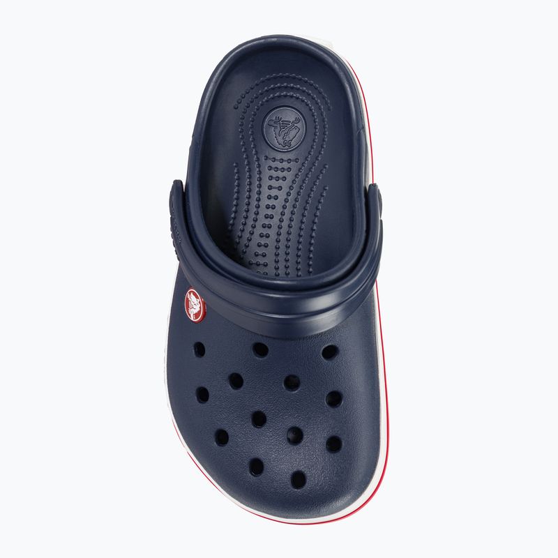 Crocs Crocband Clog Pantoletten für Kinder navy/rot 7