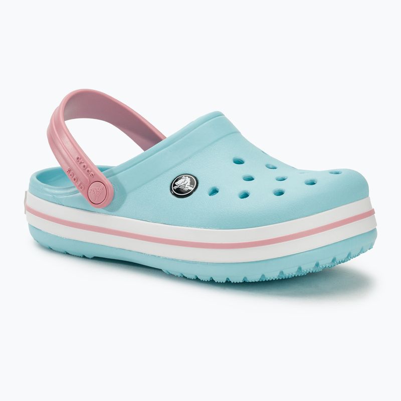 Kinder Crocs Crocband Clog eisblau/weiß Pantoletten 2