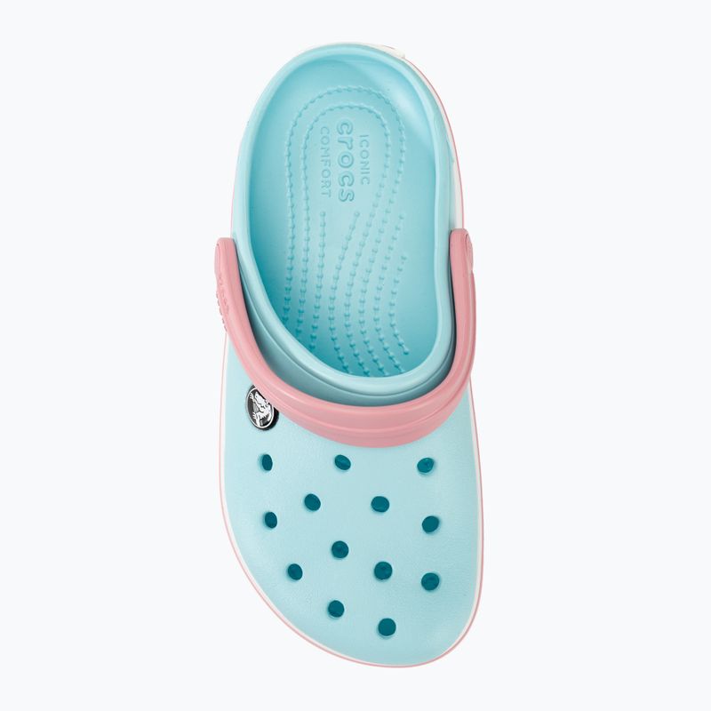 Kinder Crocs Crocband Clog eisblau/weiß Pantoletten 7