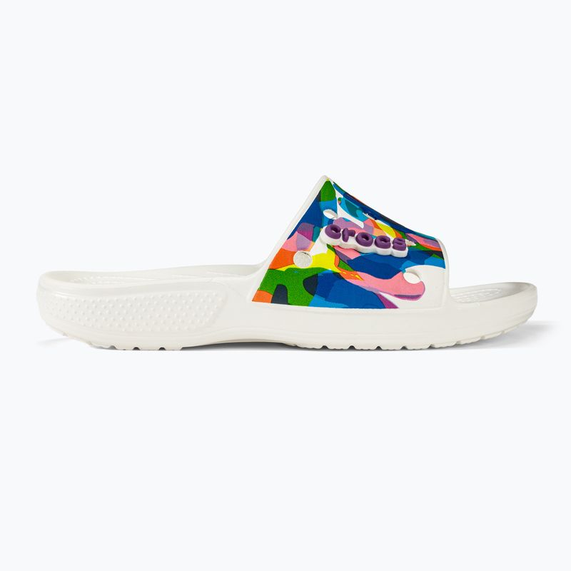 Crocs Classic Crocs Bubble Block Slide weiß/multi Flip-Flops 2