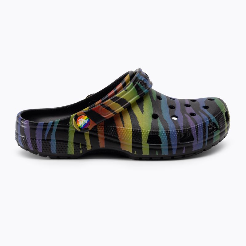 Crocs Classic Seasonal Damen Flip-Flops mit Zebradruck und Regenbogen 3
