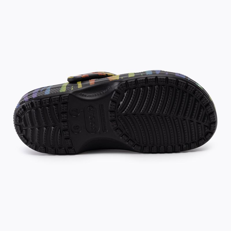 Crocs Classic Seasonal Damen Flip-Flops mit Zebradruck und Regenbogen 5