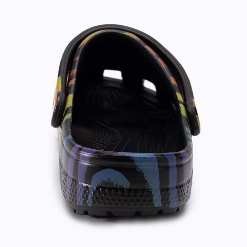 Crocs Classic Seasonal Damen Flip-Flops mit Zebradruck und Regenbogen 7