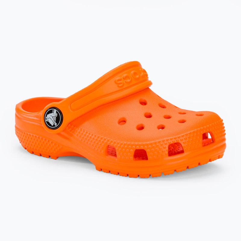 Slides Schlappen  Kinder Crocs Classic Clog T orange zing