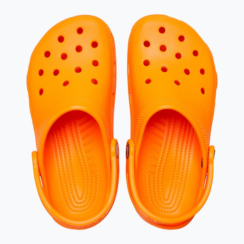 Slides Schlappen  Kinder Crocs Classic Clog T orange zing 12