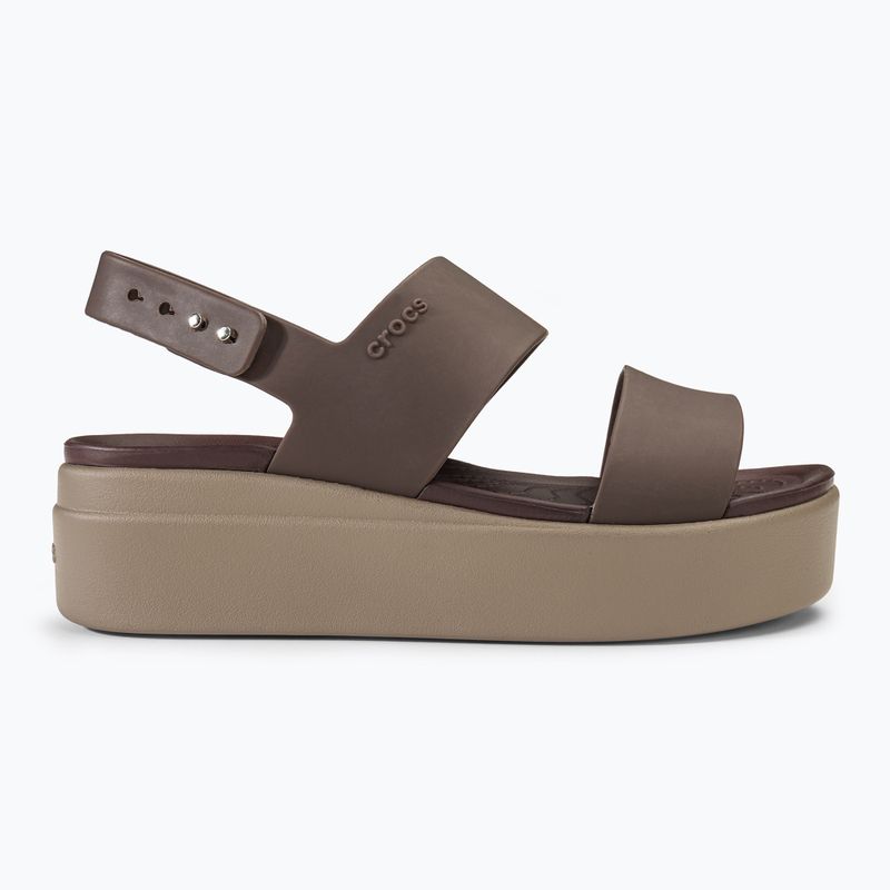 Crocs Brooklyn Low Wedge Damen Sandalen mushroom/stucco 2