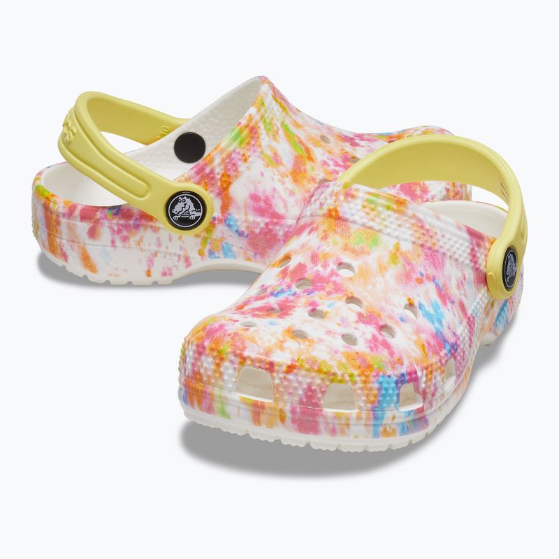 Crocs Classic Tie-Dye Graphic Clog T weiß 206994-83B Pantoletten für Kinder 16