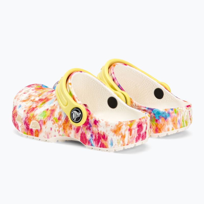 Crocs Classic Tie-Dye Graphic Clog T weiß 206994-83B Pantoletten für Kinder 4