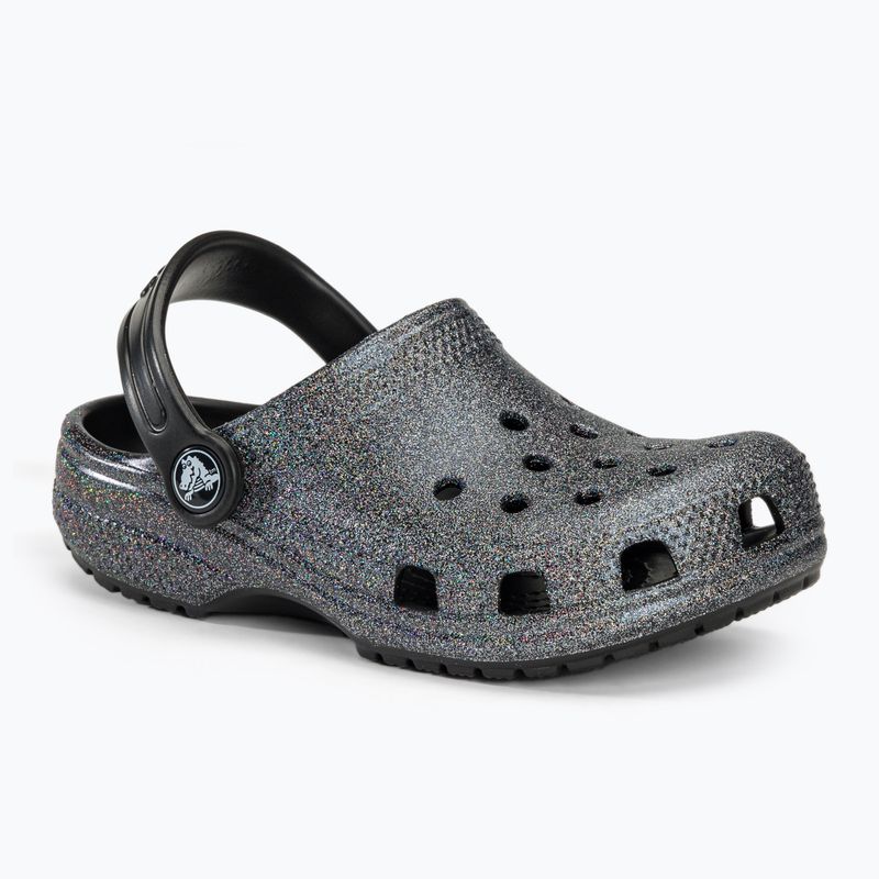 Slides Schlappen  Kinder Crocs Classic Glitter Clog black 2