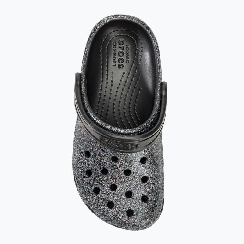 Slides Schlappen  Kinder Crocs Classic Glitter Clog black 6