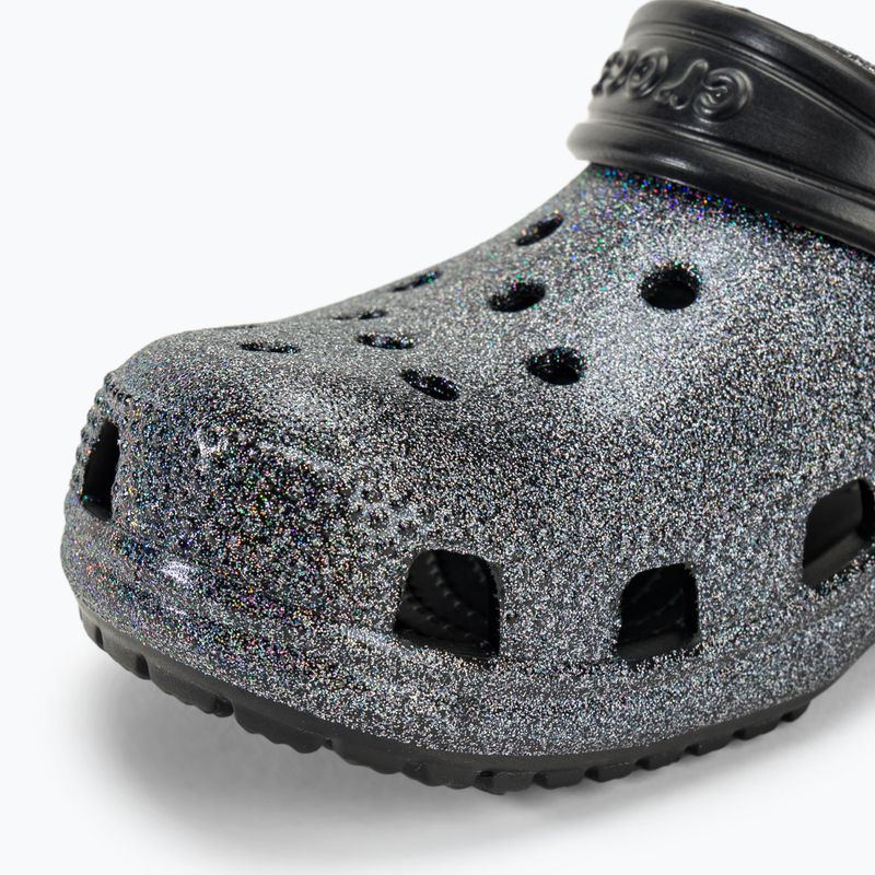 Slides Schlappen  Kinder Crocs Classic Glitter Clog black 8