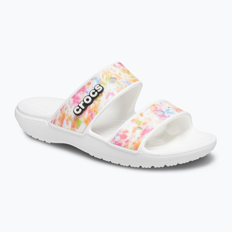 Crocs Classic Crocs Tie-Dye Graphic Sandale weiß 207283-928 Pantoletten 8