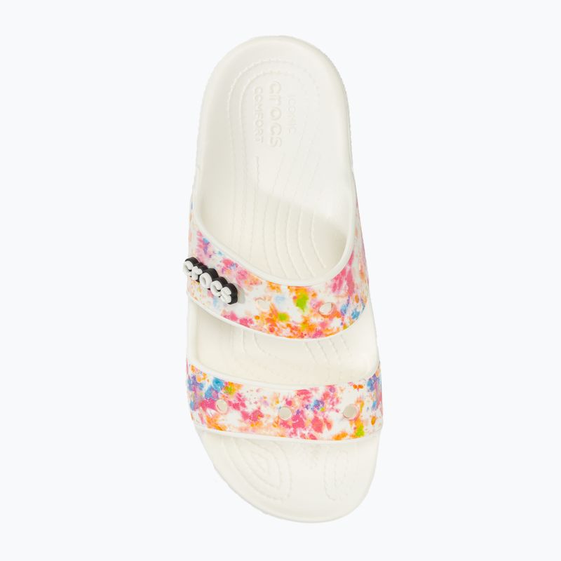 Crocs Classic Crocs Tie-Dye Graphic Sandale weiß 207283-928 Pantoletten 5
