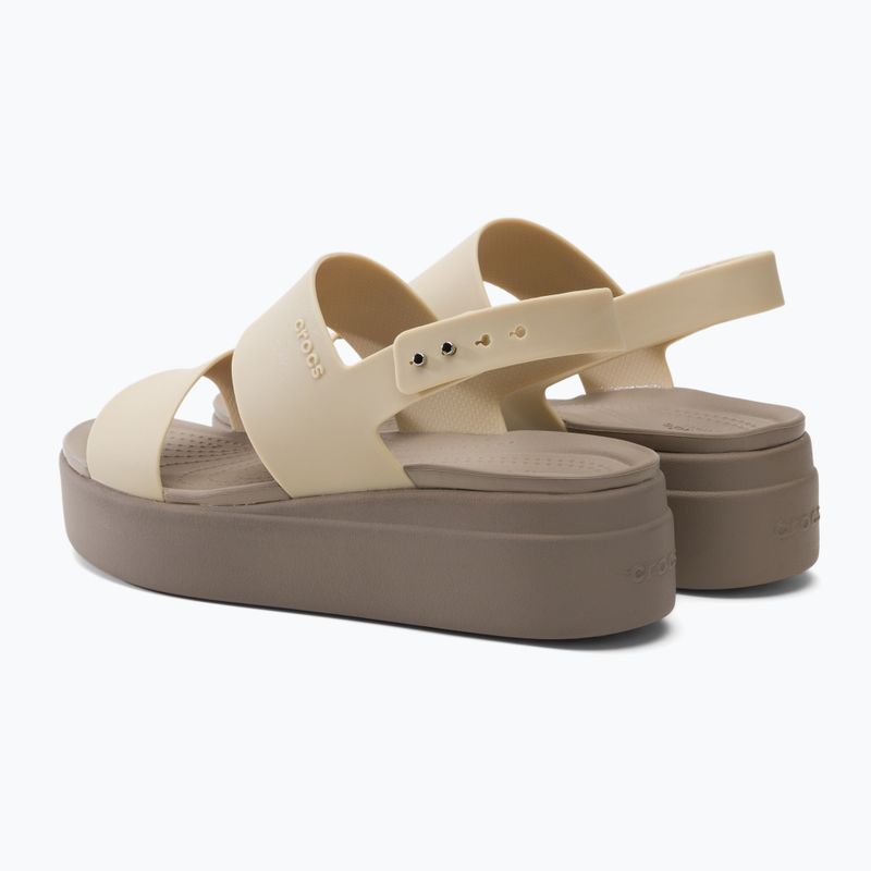 Crocs Brooklyn Met Low Wedge Damen Metall Champagner Sandalen 3