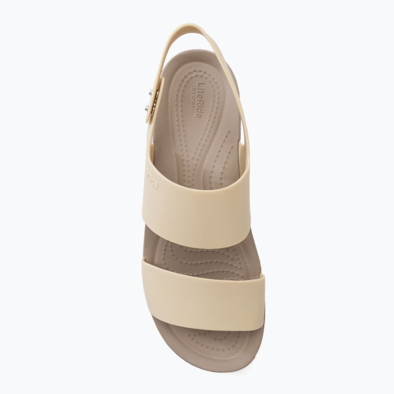 Crocs Brooklyn Met Low Wedge Damen Metall Champagner Sandalen 6