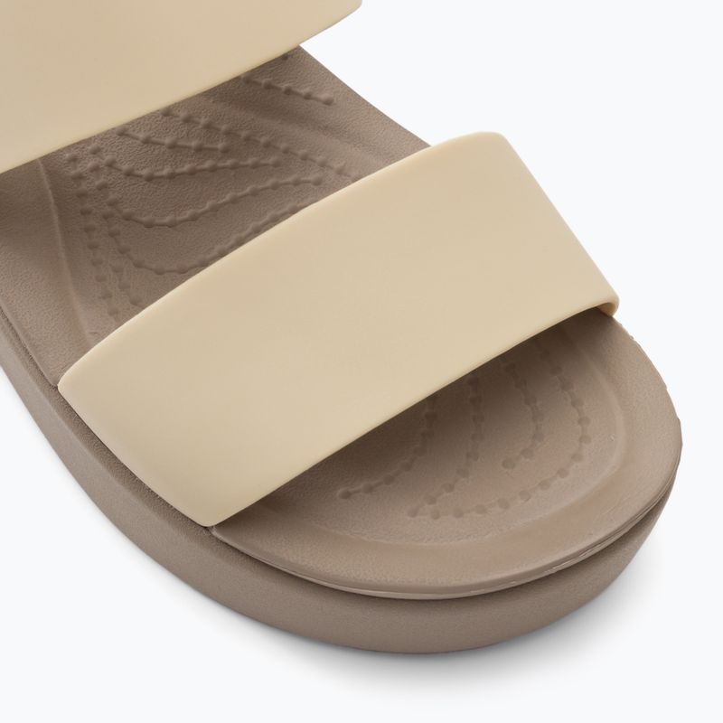 Crocs Brooklyn Met Low Wedge Damen Metall Champagner Sandalen 7
