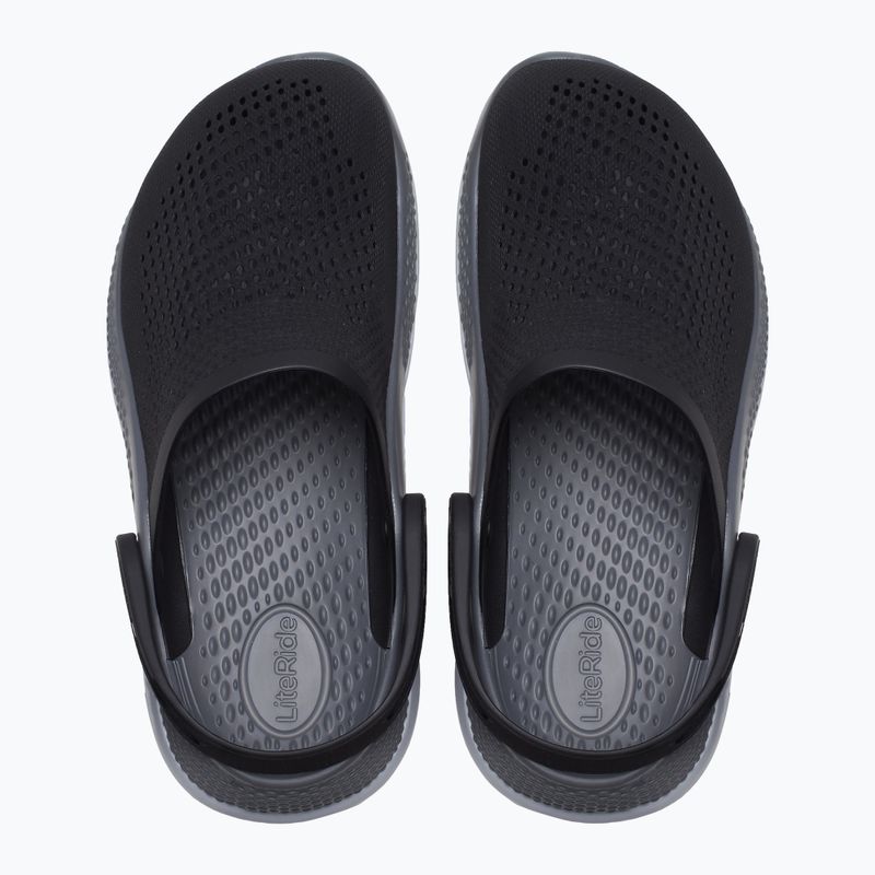 Crocs LiteRide 360 Clog Flip-Flops schwarz/schiefergrau 13